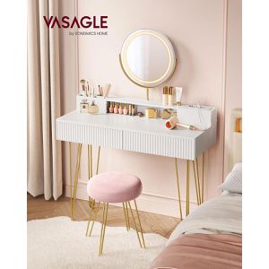 Produktbild für Schminktisch Vasagle RVT019W01, mit Beleuchtung