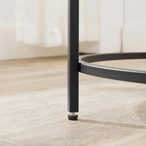 Produktbild für Beistelltisch Vasagle LGT020B01, schwarz, aus Glas / Metall