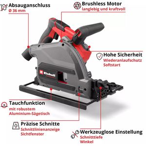 Produktbild für Tauchsäge Einhell-Professional TP-PS 18/165 Li BL - Solo