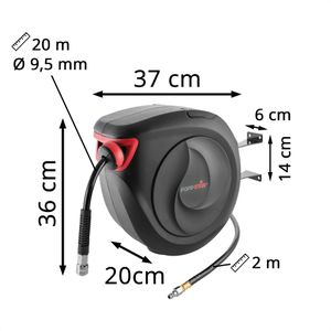 Produktbild für Druckluftschlauchtrommel Poppstar Premium, 20 + 2m