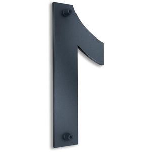 Produktbild für Hausnummer Metzler Arial, anthrazit aus Edelstahl