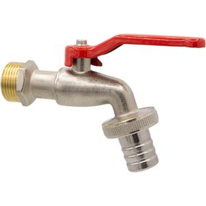 Auslaufventil Variosan 11947, Hebelgriff rot, aus Messing