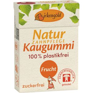 Birkengold Kaugummis Natur Kaugummi Frucht, plastikfrei, 20 Dragees