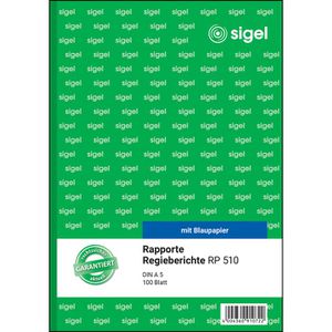 Produktbild für Rapportbuch Sigel RP510, Regiebericht, A5