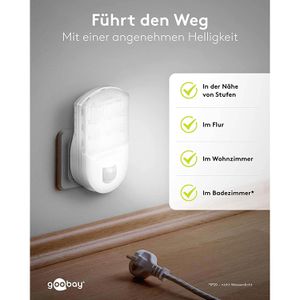 Produktbild für Nachtlicht Goobay LED, für Steckdose