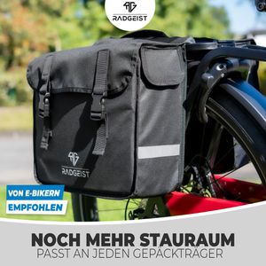 Produktbild für Gepäckträgertasche Radgeist DPP-BL-15, schwarz, 30 Liter