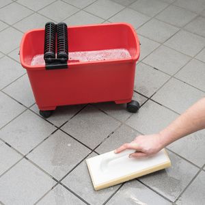 Produktbild für Fliesenwaschset Connex COX790701, Eimer mit Rädern, 22 Liter