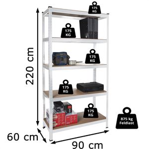 Produktbild für Schwerlastregal Karat 5 Holzböden