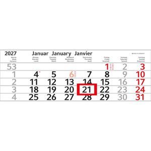 Produktbild für 4-Monatskalender Böttcher-AG Budget, Jahr 2027, mit Werbedruck