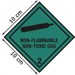 Produktbild für Gefahrgutaufkleber Boxlab Gefahrzettel, Klasse 2.2