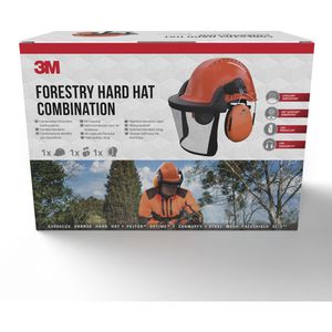 Produktbild für Forsthelm 3M Schutzhelm-Kombi-Set G3000CUVFOREST, orange