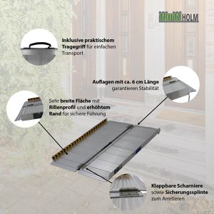 Produktbild für Auffahrrampe Trutzholm 37502, aus Aluminium, Rollstuhl-Rampe