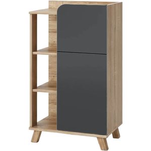 Produktbild für Badschrank Vicco Karen, 4 Füße, anthrazit / sonoma eiche