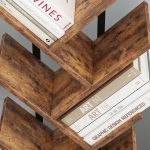 Produktbild für Bücherregal Vicco Fyrk, schwarz / dunkelbraun