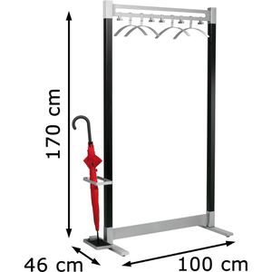 Produktbild für Garderobenständer Kerkmann Montana, 6552 schwarz