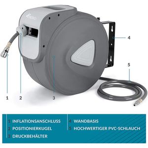 Produktbild für Druckluftschlauchtrommel Tresko 30 + 1 m