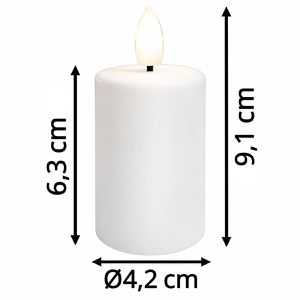 Produktbild für LED-Kerze Ideen-mit-Herz 014511, Echtwachs, creme