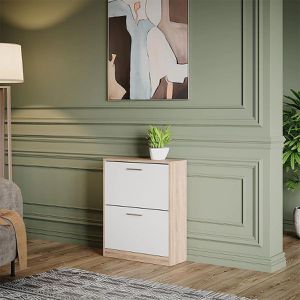 Produktbild für Schuhschrank Vicco Gizmo, sonoma eiche / weiß