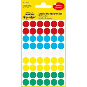 Markierungspunkte Zweckform 3088, sortiert