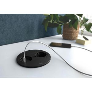 Produktbild für Einbausteckdose Bachmann 946.104 Twist 2, 2m Kabel