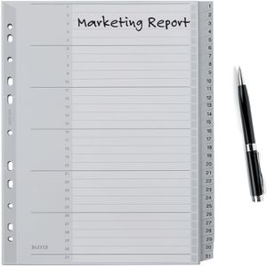 Produktbild für Register Leitz 1281-00-00, A4 Überbreite, 1-31