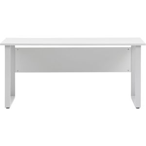 Produktbild für Schreibtisch Möbelpartner Serie 1500, lichtgrau / silber