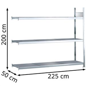 Produktbild für Anbauregal Schulte 15523, 3 Metallböden