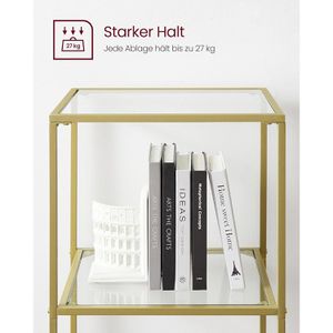 Produktbild für Bücherregal Vasagle LGT500A01, gold