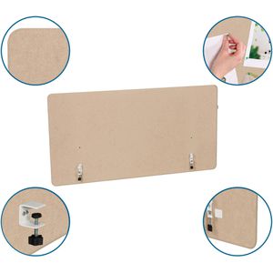 Produktbild für Tischtrennwand hJh-OFFICE 891016, beige