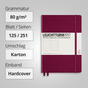 Produktbild für Notizbuch Leuchtturm1917 Medium, Karton Hardcover