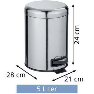 Produktbild für Mülleimer Wenko Leman, silber