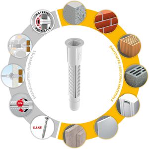 Produktbild für Dübel Tox 016260051, Allzweckdübel Deco 8/49