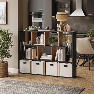 Produktbild für Bücherregal Vicco 07502, anthrazit / eiche