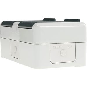 Produktbild für Steckdose Jung 8220-1 W, WG 800, IP44, Aufputz
