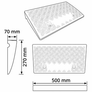 Produktbild für Bordsteinrampe ProPlus 361570, aus Kunststoff