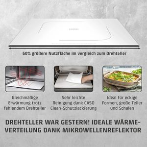 Produktbild für Mikrowelle Caso MG 20 Ceramic menu, mit 1000 Watt Grill