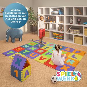 Produktbild für Bodenschutzmatte Spielwerk Puzzlematte, bunt
