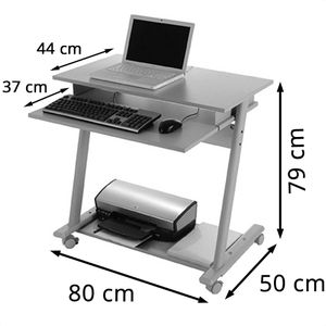 Produktbild für Computertisch Rocada Zeta, RD-9100, mit Rollen