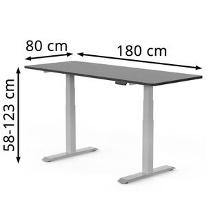 Produktbild für Schreibtisch FlexiSpot E7S 2026, schwarz / grau