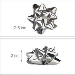 Produktbild für Geschenkschleife Relaxdays silber