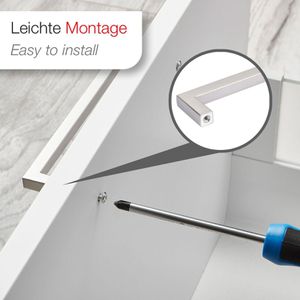 Produktbild für Möbelgriffe SO-TECH E8, silber, aus Edelstahl