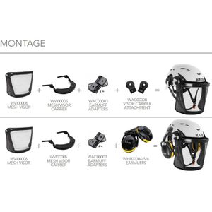 Produktbild für Schutzhelm-Visierhalterung KASK Mesh-Visierträger, WVI00005
