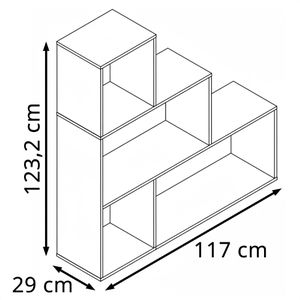 Produktbild für Bücherregal VCM Dubila M, 919174, sonoma eiche