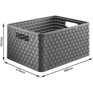 Produktbild für Aufbewahrungskorb Rotho Country A4, 18L