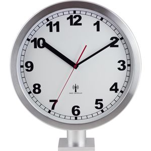 Produktbild für Wanduhr Eurotime 51764-47, Aluminium, analog, Funkuhr