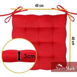 Produktbild für Stuhlkissen NatureMark rot, für Außen