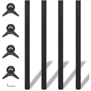 Produktbild für Tischbein vidaXL 242141, schwaz aus Metall