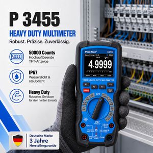 Produktbild für Multimeter PeakTech P 3455, digital, TRMS