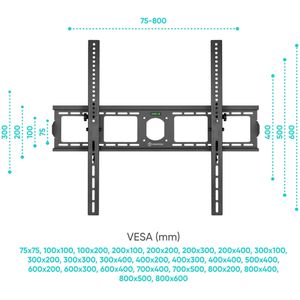 Produktbild für TV-Wandhalterung Onkron UT4-B, bis 75 kg
