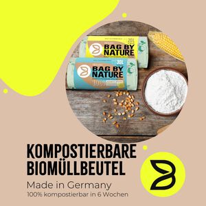 Produktbild für Müllbeutel BIOvative PRODUCTS, 10LHR25, 10 Liter